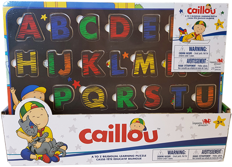 Caillou Abc Wood Puzzle - Construction Set Toy (480x480), Png Download
