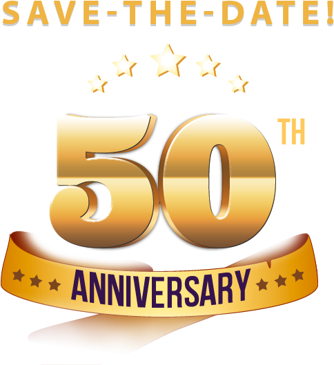 50 - 50 Wedding Anniversary Logo Png (591x588), Png Download