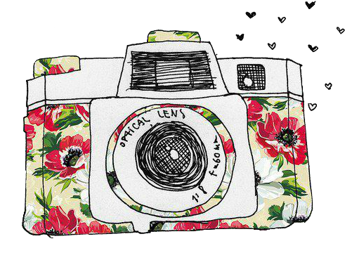 31 Images About Macchine Fotografiche On We Heart It - Vintage Camera Drawing (500x375), Png Download