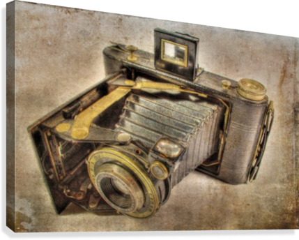Vintage Camera Canvas Print - Vintage Camera Hdr Aluminum License Plate (429x344), Png Download