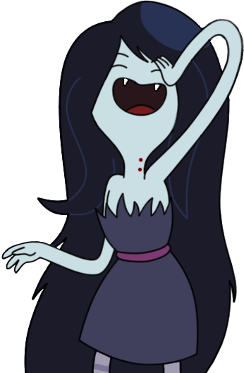 Marceline Laughing By Tocupine-d35h349 - Adventure Time Vampire Marceline (346x529), Png Download