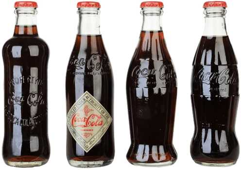 Range Of Vintage Coca Cola Bottles Png - Coca Cola Heritage Bottles (600x405), Png Download