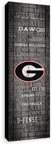Georgia Bulldogs Typography On Wood - University Of Georgia (500x500), Png Download