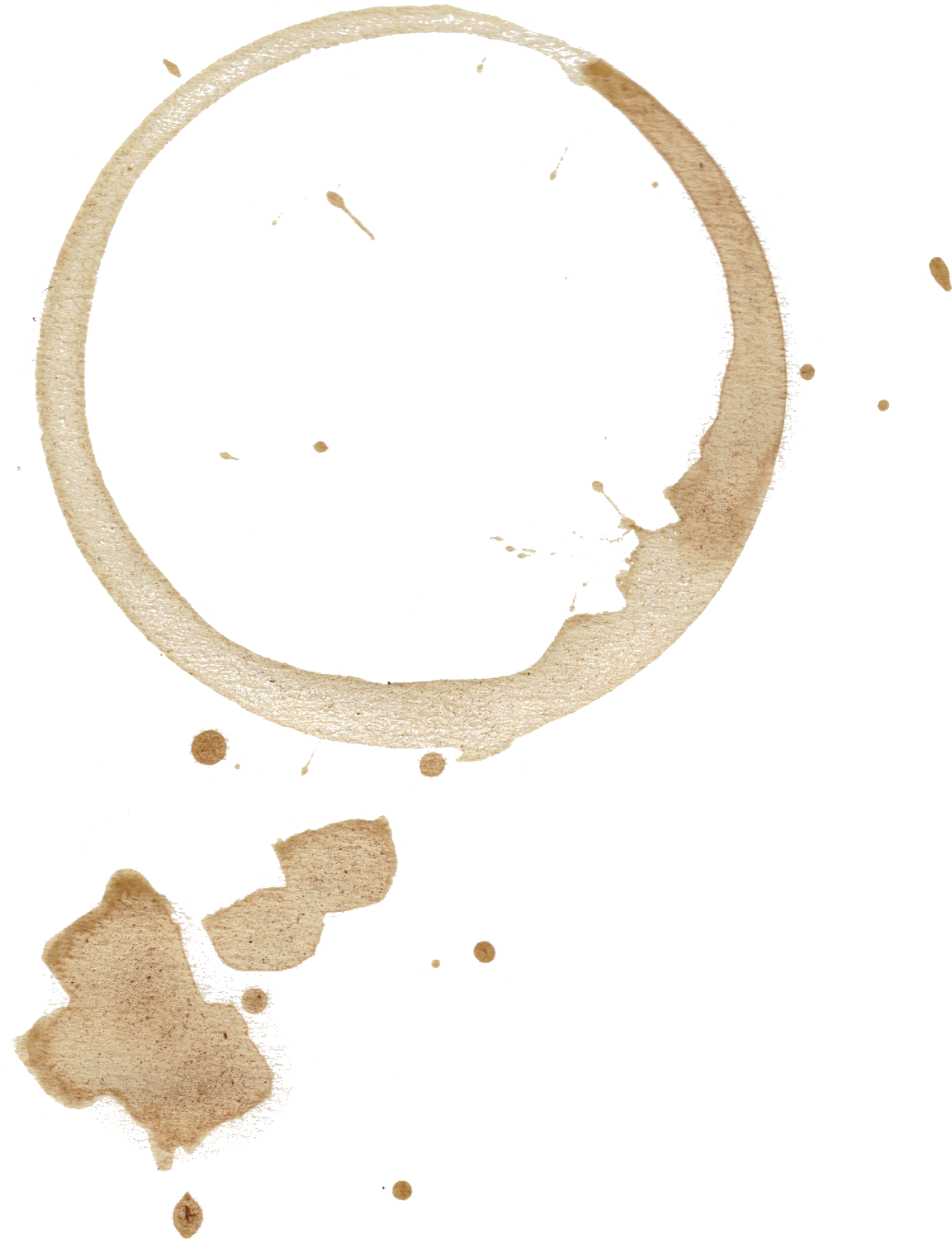 9 Coffee Stains Set 2 - Coffee Cup Stain Png (1153x1500), Png Download