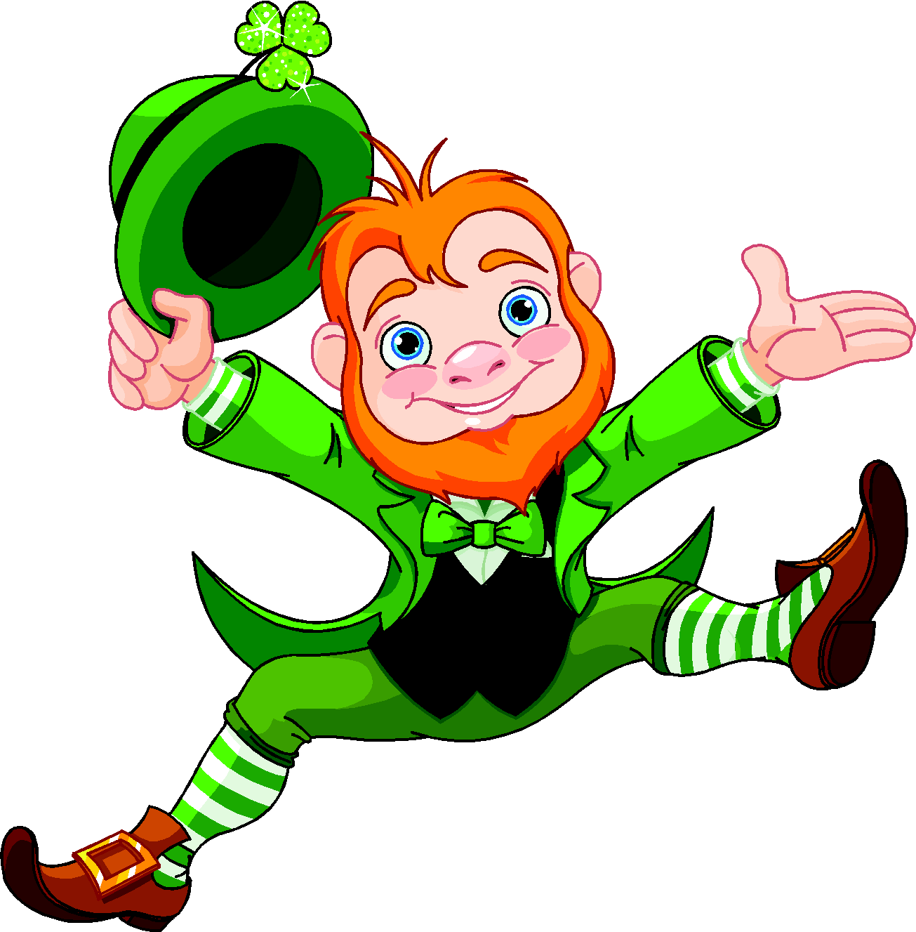 Leprechaun Clip Art Png - St Patrick's Day Leprechaun (1305x1327), Png Download