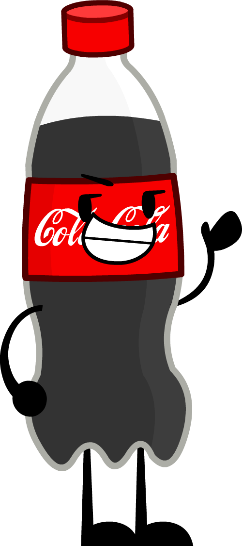 Coke Bottle - Pose - Coca Cola Bottle Cartoon (500x1125), Png Download