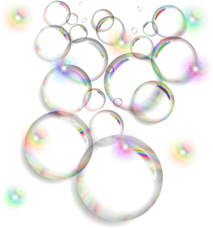 Bubbles Rainbow Colors Ftestickers Stickers Autocollant - Transparent Rainbow Bubble (1024x1024), Png Download