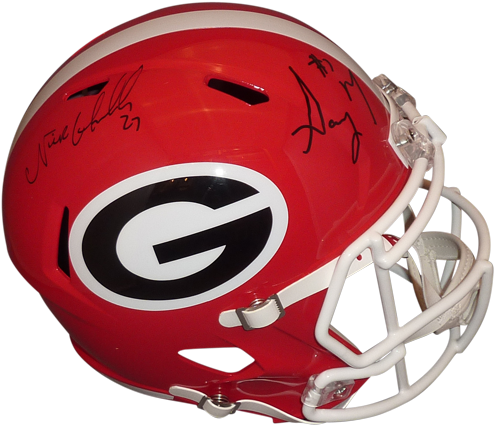 Nick Chubb And Sony Michel Autographed Georgia Bulldogs - Georgia Bulldogs Football (500x500), Png Download
