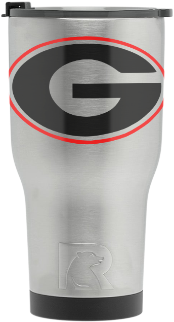 Stainless With Black Tumbler - Tumbler (351x641), Png Download
