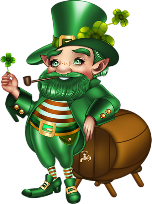 Tube St Patrick, Lutin ♧ Irish Leprechaun Png, March - Saint Patrick's Day (485x650), Png Download