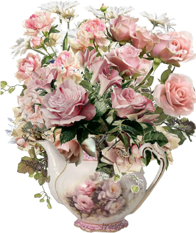 Flowers Vase, Vase Fleur, Tube, Florals, Vases - Vase With Flowers Png (400x528), Png Download