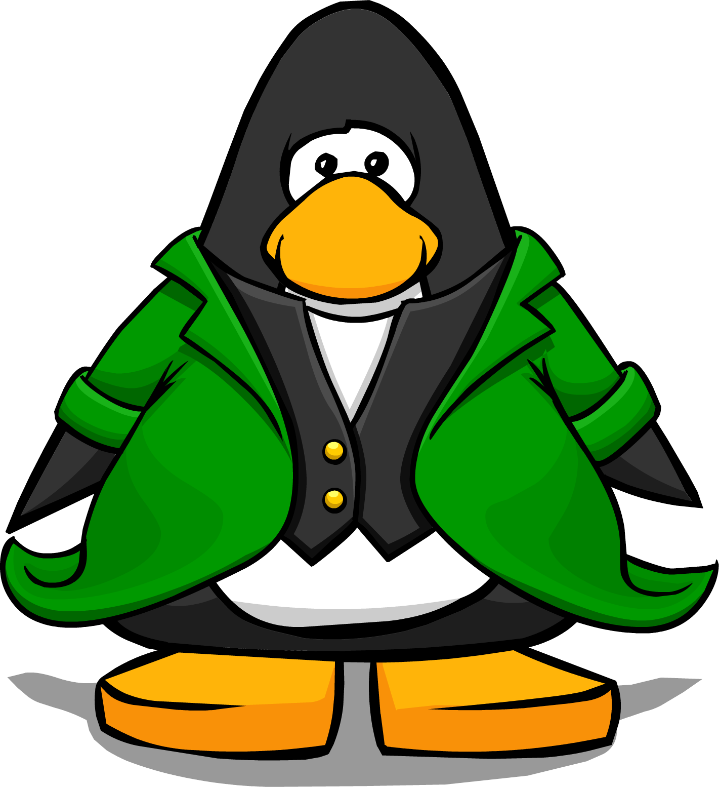 Leprechaun Tuxedo From A Player Card - Club Penguin Blue Horn (1421x1554), Png Download