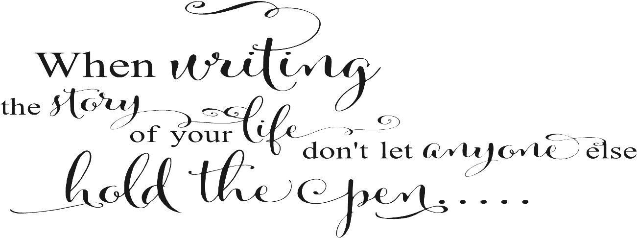 When Writing Your Own Story - Expressive Vinyls When Writing The Story Of Your Life (1428x660), Png Download