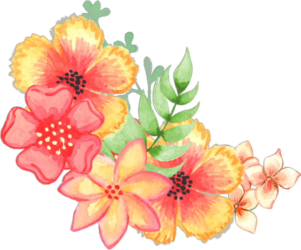 Ftestickers Flowers Watercolor Spring Colors Pink Peac - Cafepress Samsung Galaxy S8 Case (1232x1024), Png Download