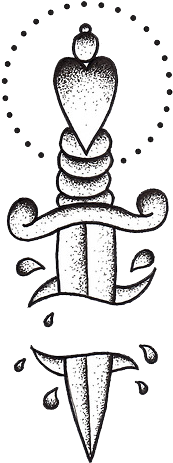 Jpg Free Download Drawing Sleeves Shading - Traditional Small Dagger Tattoo (500x707), Png Download