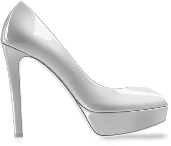 White Fancy Heelshoe Free Clipart Png Download - White High Heel Transparent Background (600x600), Png Download