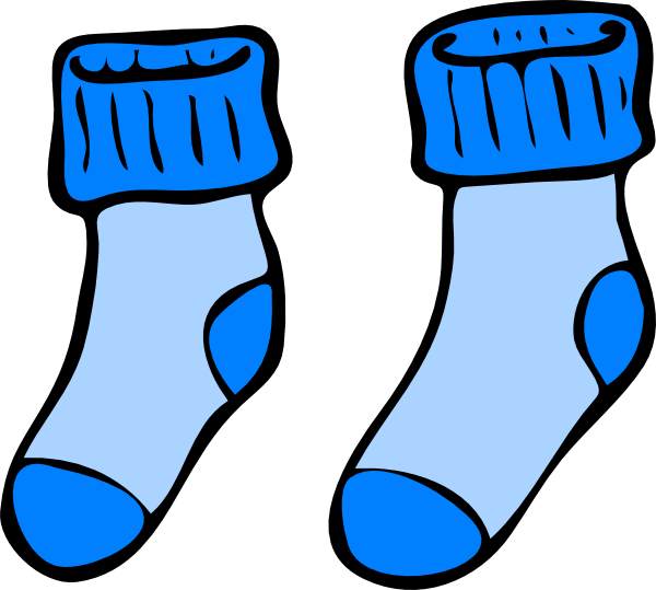 Sock Free Content Clothing Clip Art - Blue Socks Clipart (600x539), Png Download