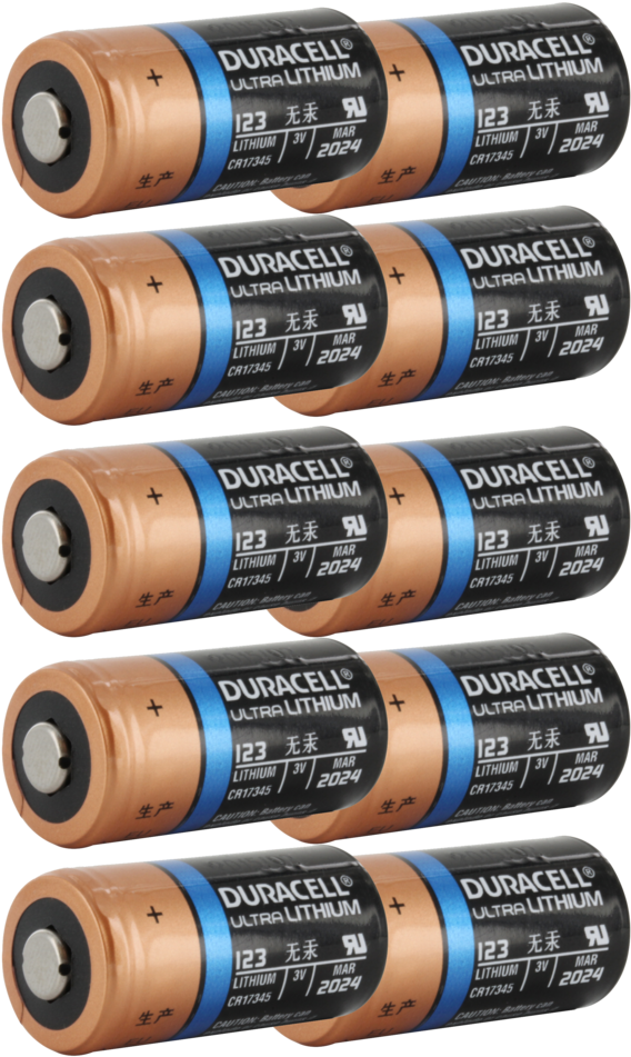 Duracell Ultra Dl123a 3v Lithium Battery - Duracell Ultra Cr123a Batterij 12 Stuks (1024x1024), Png Download