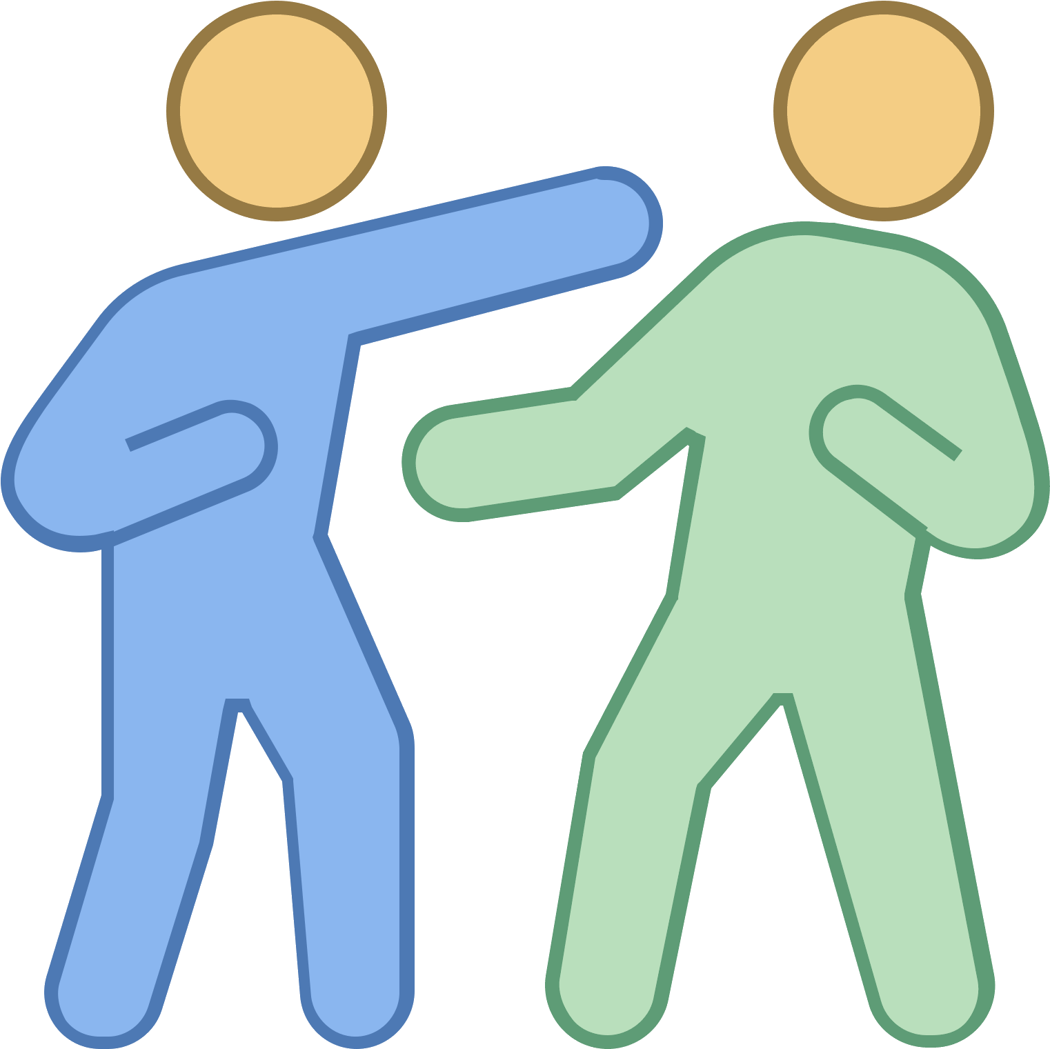 It's An Image Of Two People Boxing - Icon (1600x1600), Png Download