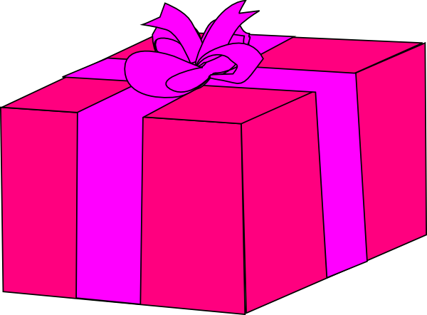 Pink Birthday Present Clipart - Pink Present Clipart (600x442), Png Download