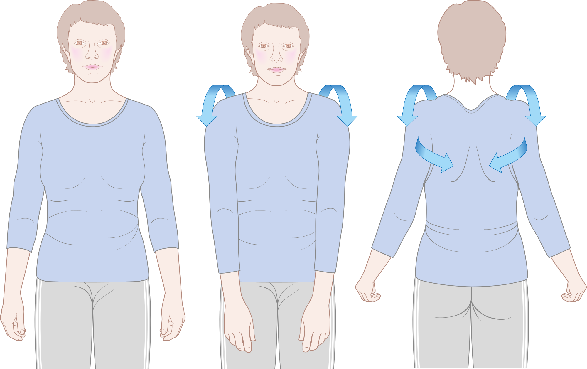 Carry Out Desk Exercises - Shoulder Roll Exercise (2000x1257), Png Download