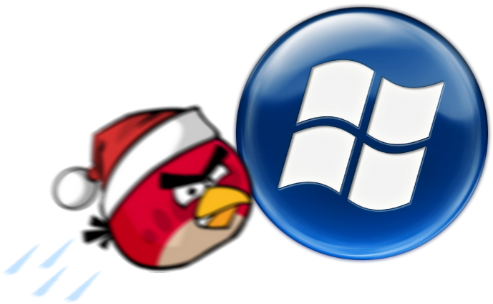 Angry Bird Is Now For Windows 7, Vista And Xp - Windows Phone 7 (493x304), Png Download
