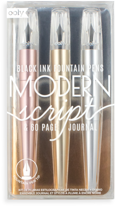 Modern Script Fountain Pen And Journal - Fountain Pen (800x800), Png Download