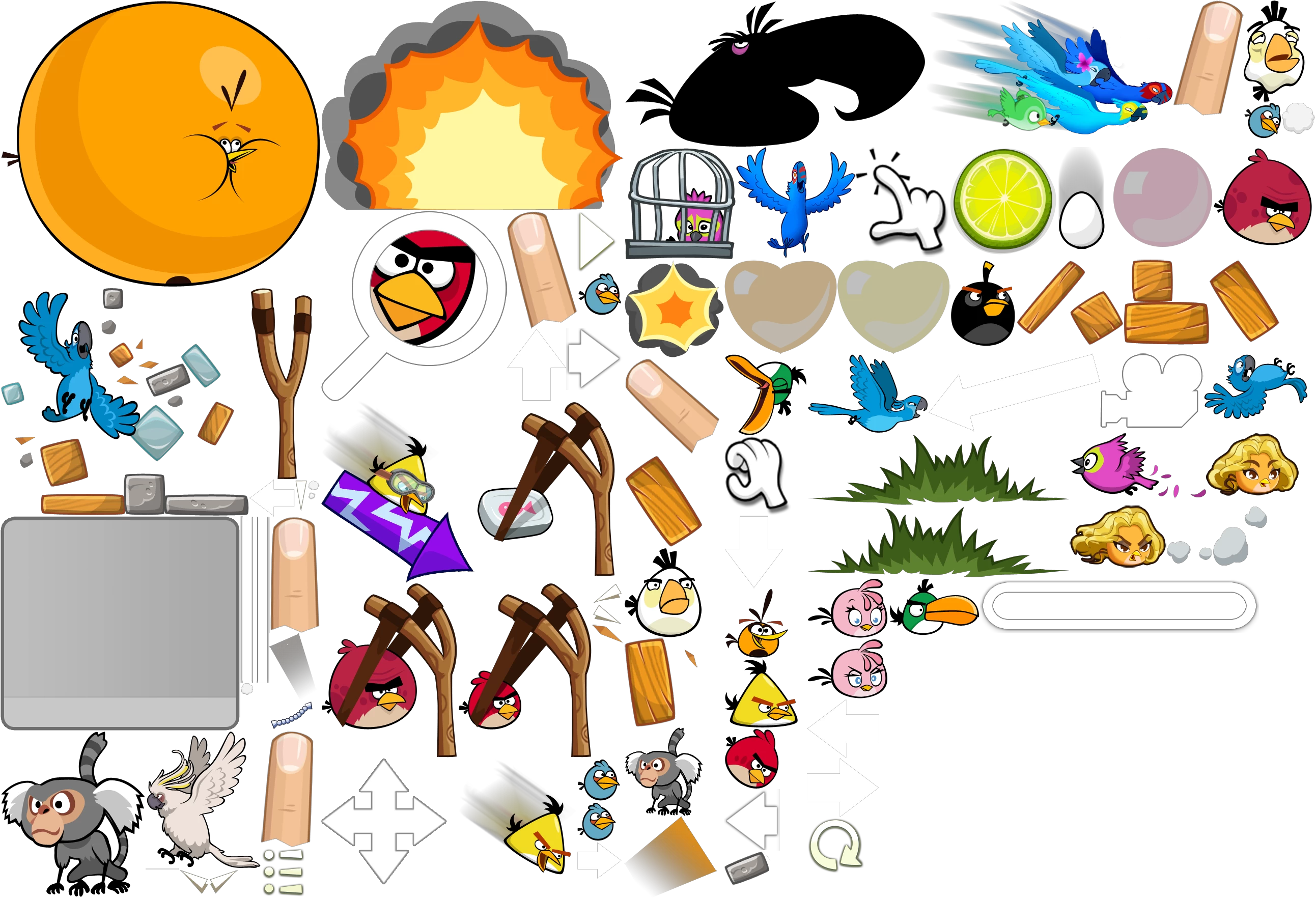 Image Tutorials Sheet 1 Png Angry Birds Wiki Fandom - Angry Birds Space Blocks (2585x1764), Png Download