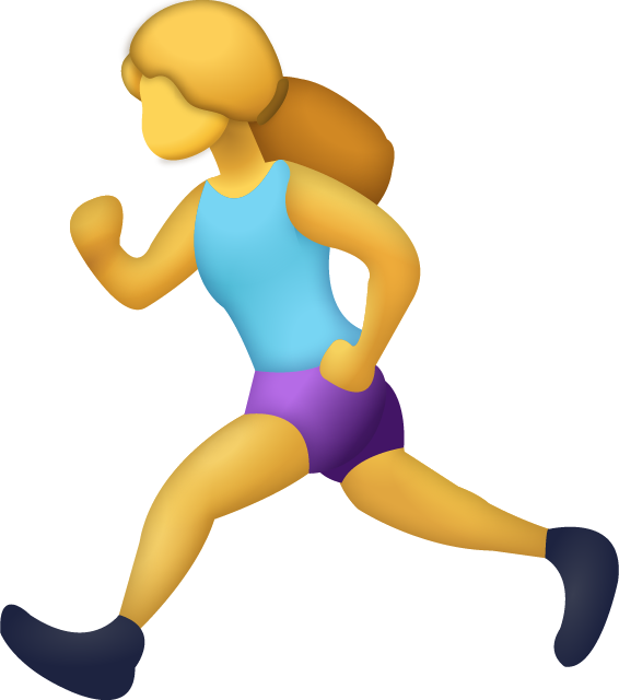 Woman Running Emoji Png (566x640), Png Download