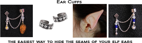 Related Items - - Ear Piercing And Cuff - Elf Gold Leaf Design (single) (600x200), Png Download