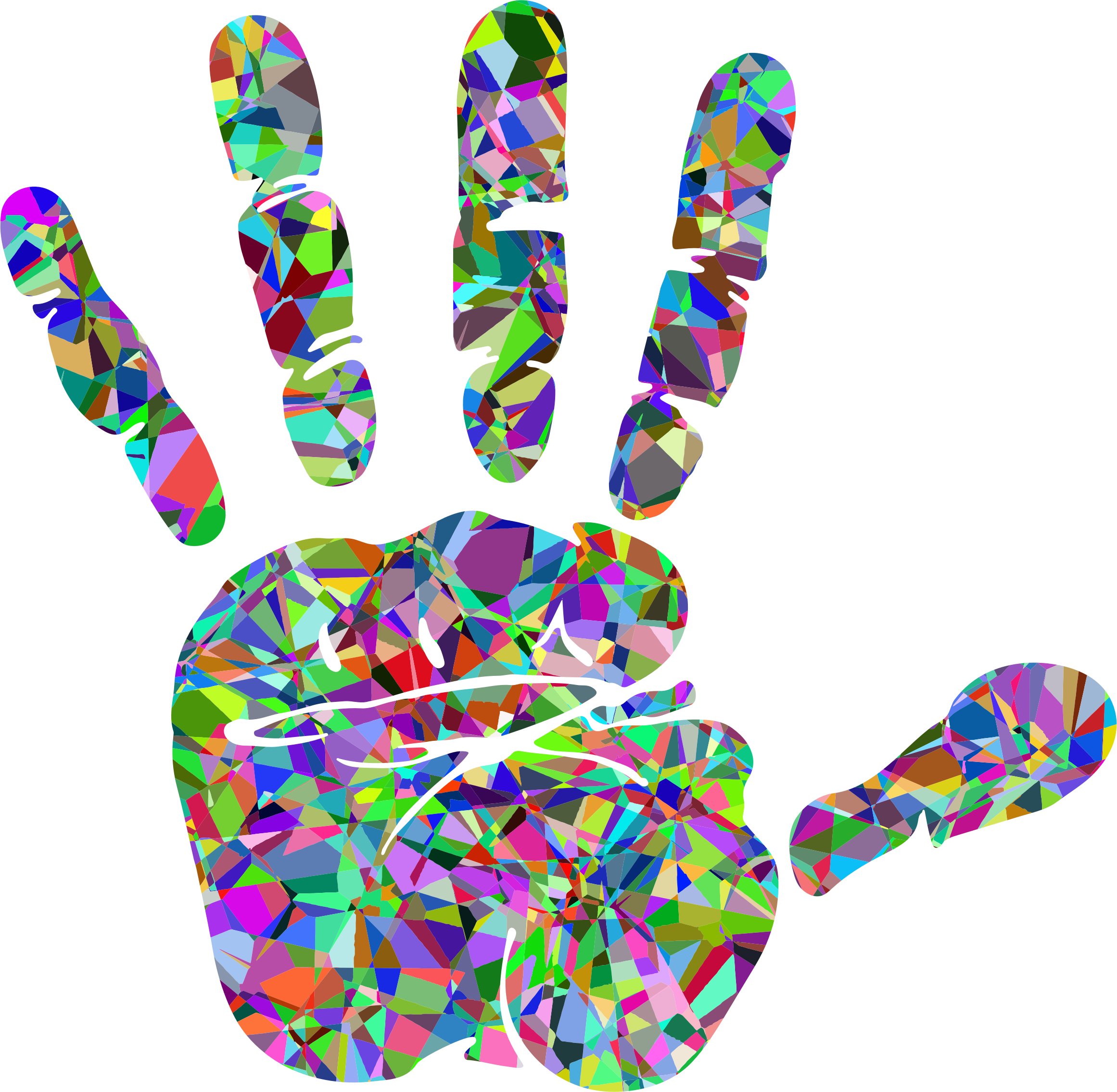 This Free Icons Png Design Of Technicolor Handprint (2322x2270), Png Download