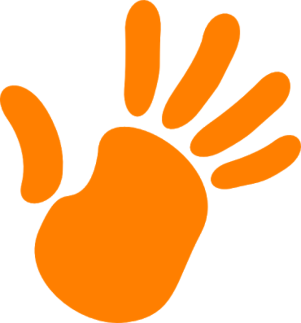 Handprint Clipart High Five - Clipart Five Hand (558x598), Png Download