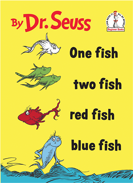 One Fish Two Fish Red Fish Blue Fish - One Fish Two Fish Red Fish Blue Fish Book (600x600), Png Download