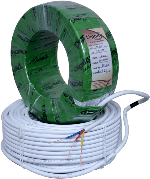 3 Core Cable - Wire (596x632), Png Download