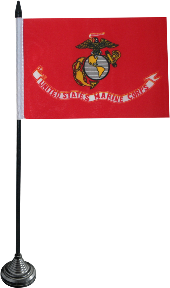 Usa Us Marine Corps Table Flag - Flag (1500x1176), Png Download