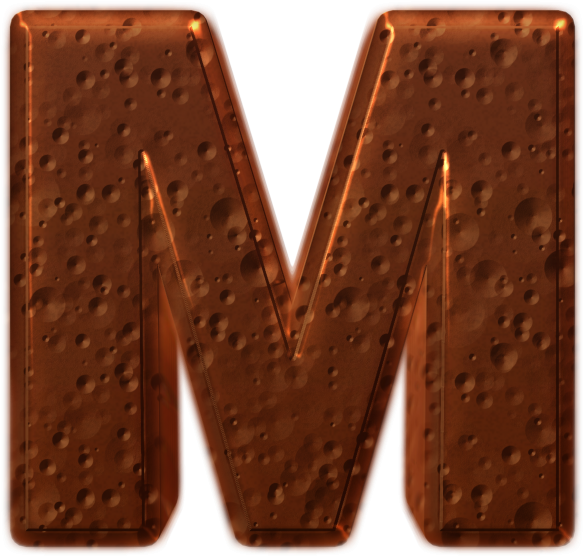 Chocolate Style 3d Letter M - Chocolate (866x650), Png Download