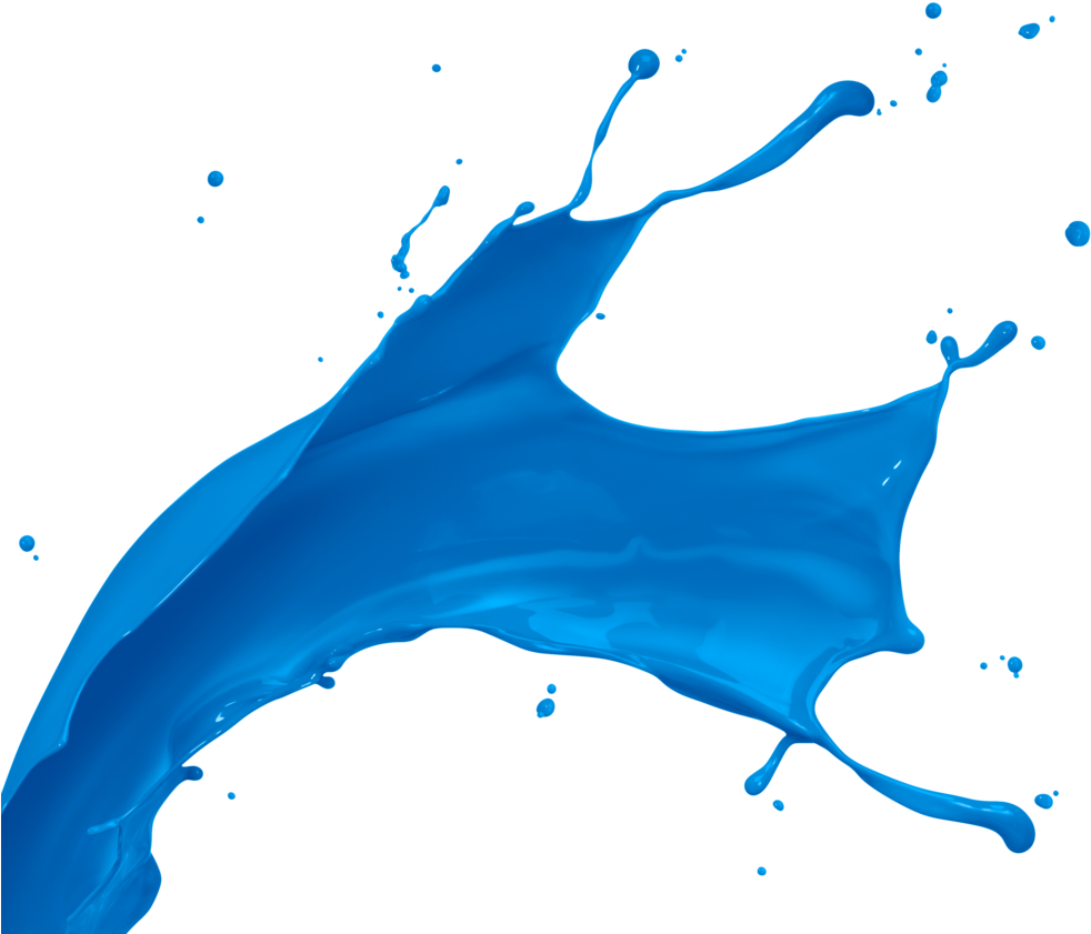 Blue Splash Png - Blue Paint Splash Png (1024x880), Png Download