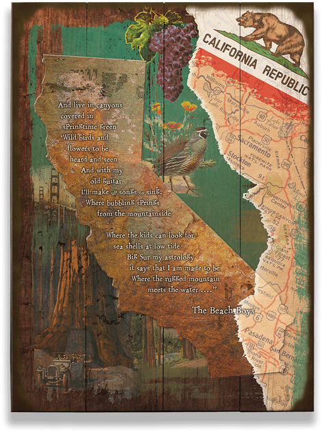 Northern California Sentimental Series Sign - California Republic (730x730), Png Download