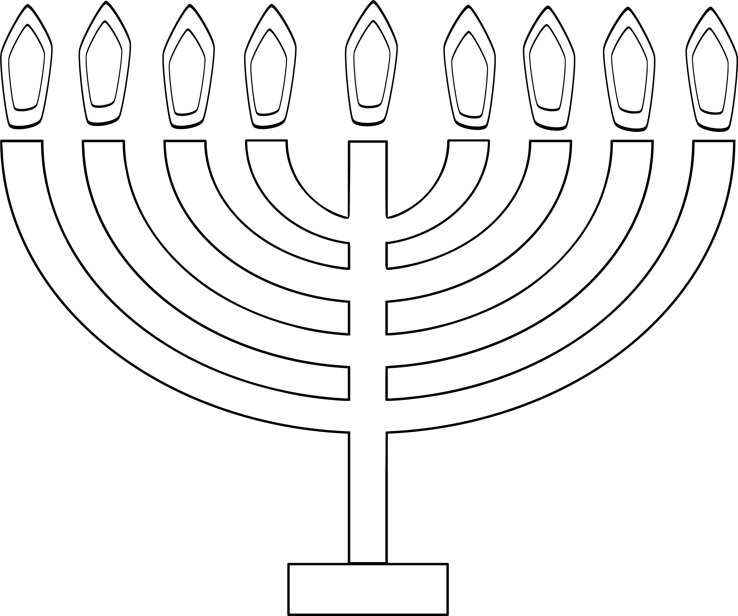 Png Transparent Chanukkaleuchter Big Image Png - Chanukka Leuchter Clipart (2400x2004), Png Download