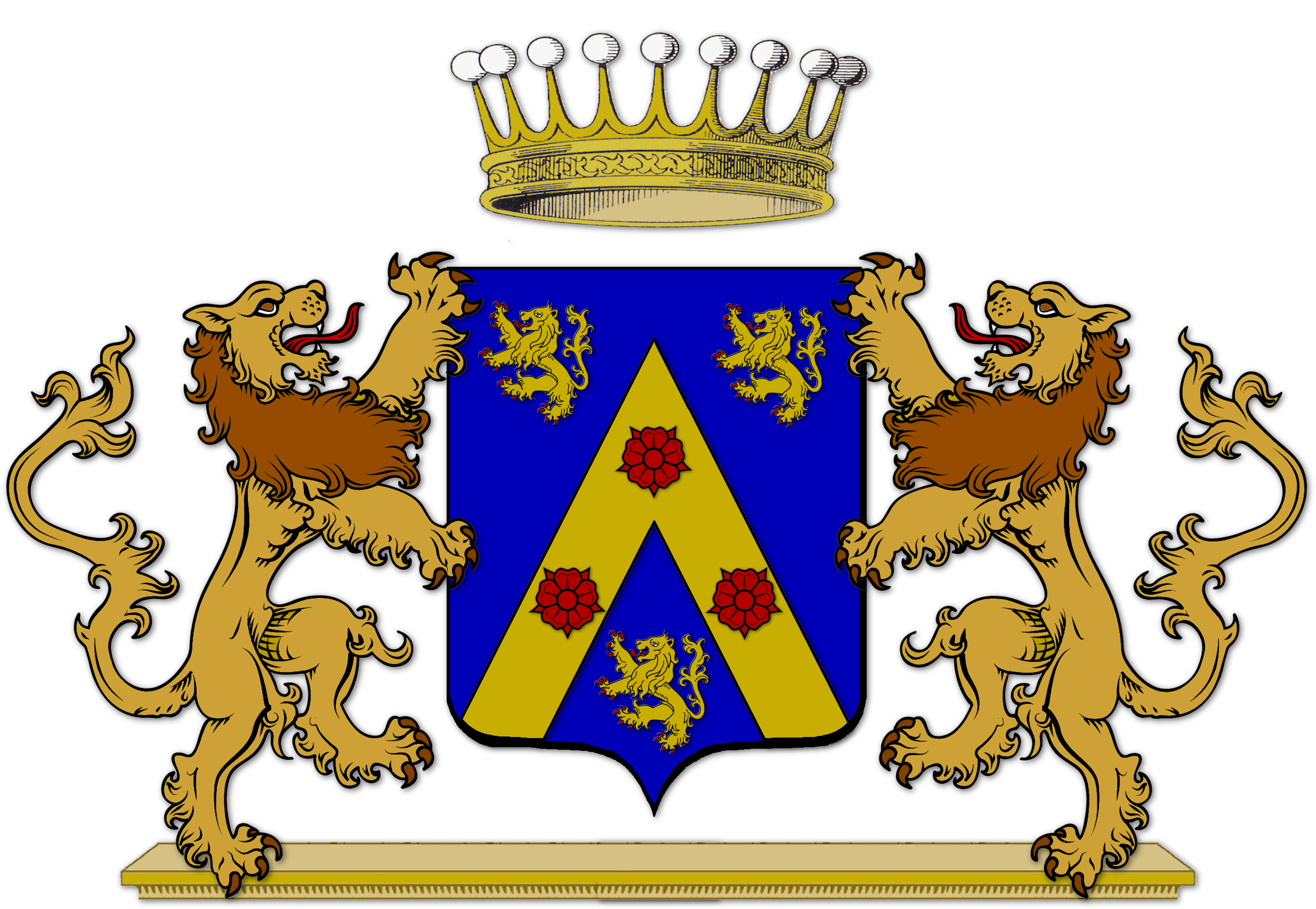 Armoiries Reversat De Marsac - Crest (2823x1984), Png Download