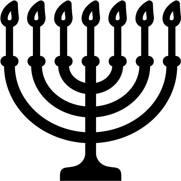 The Noun Project - Menorah Silhouette (768x768), Png Download
