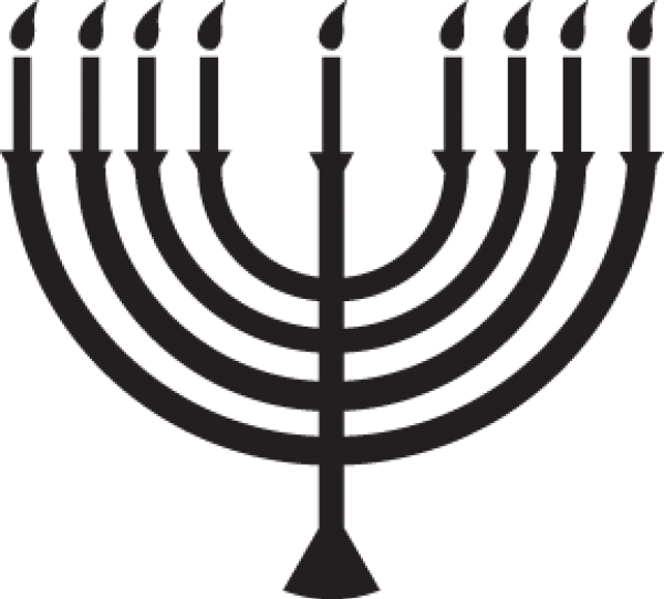 Judaism Menorah (600x541), Png Download