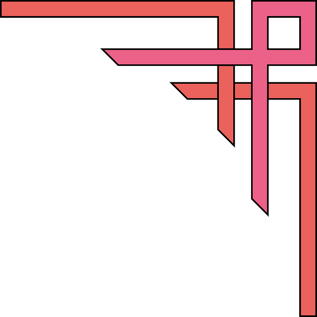 Red Graphic Corner Design - Modern Page Border Design (640x640), Png Download