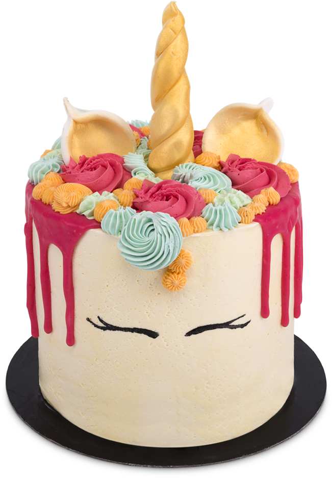 Unicorn Cascade Cake - Transparent Unicorn Cake Png (1024x1024), Png Download