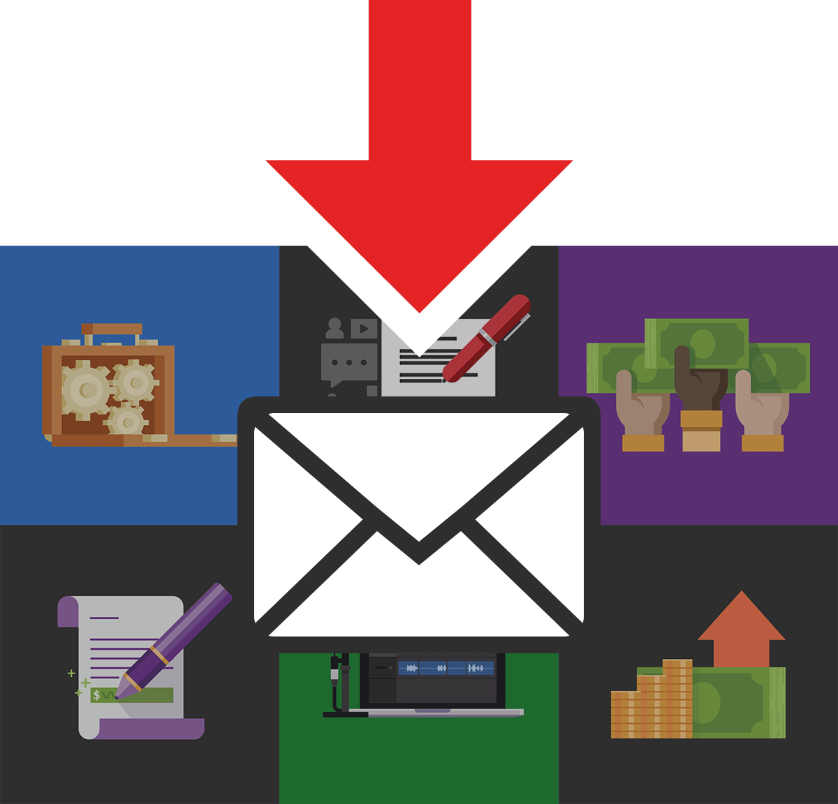 Choose What You Want To Learn And Subscribe To The - Email Us (1200x1152), Png Download