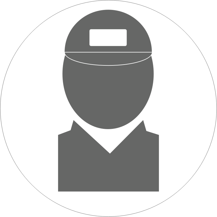 Installer / Technician Icon Grey On White With Light - Tecnico Simbolo (763x763), Png Download