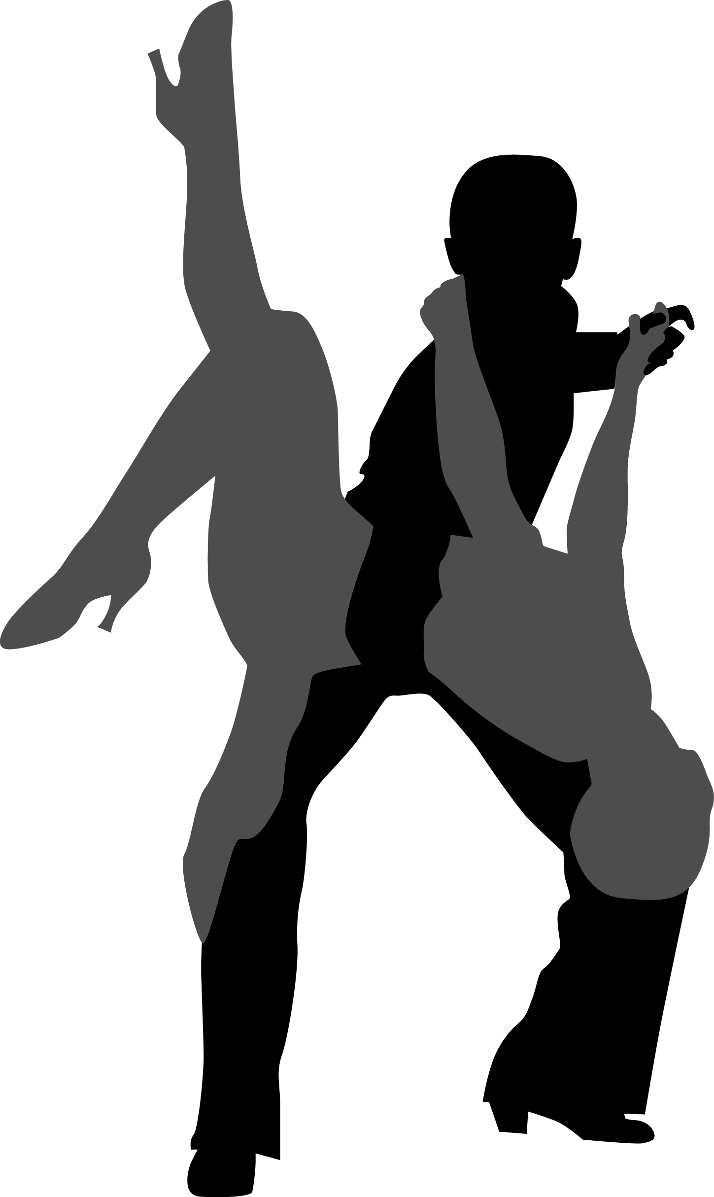 Clip Art Freeuse Dance Silhouette Cartoon Men And Women - Dança De Salão Desenho (1449x2427), Png Download