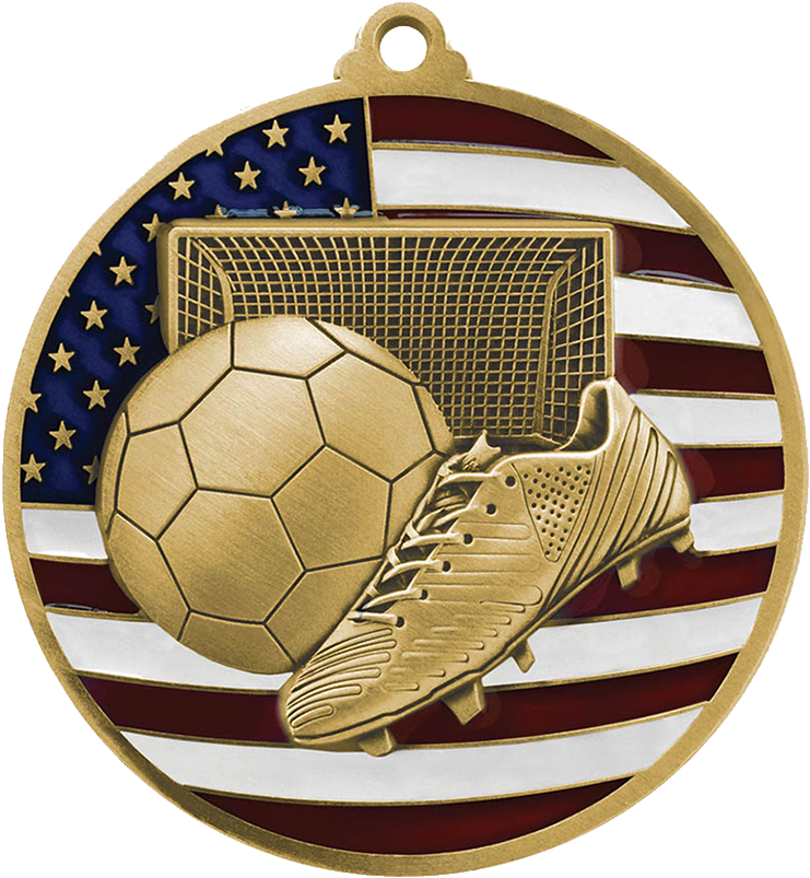 75 Inch Patriotic Medal Soccer Events - Medal (802x802), Png Download
