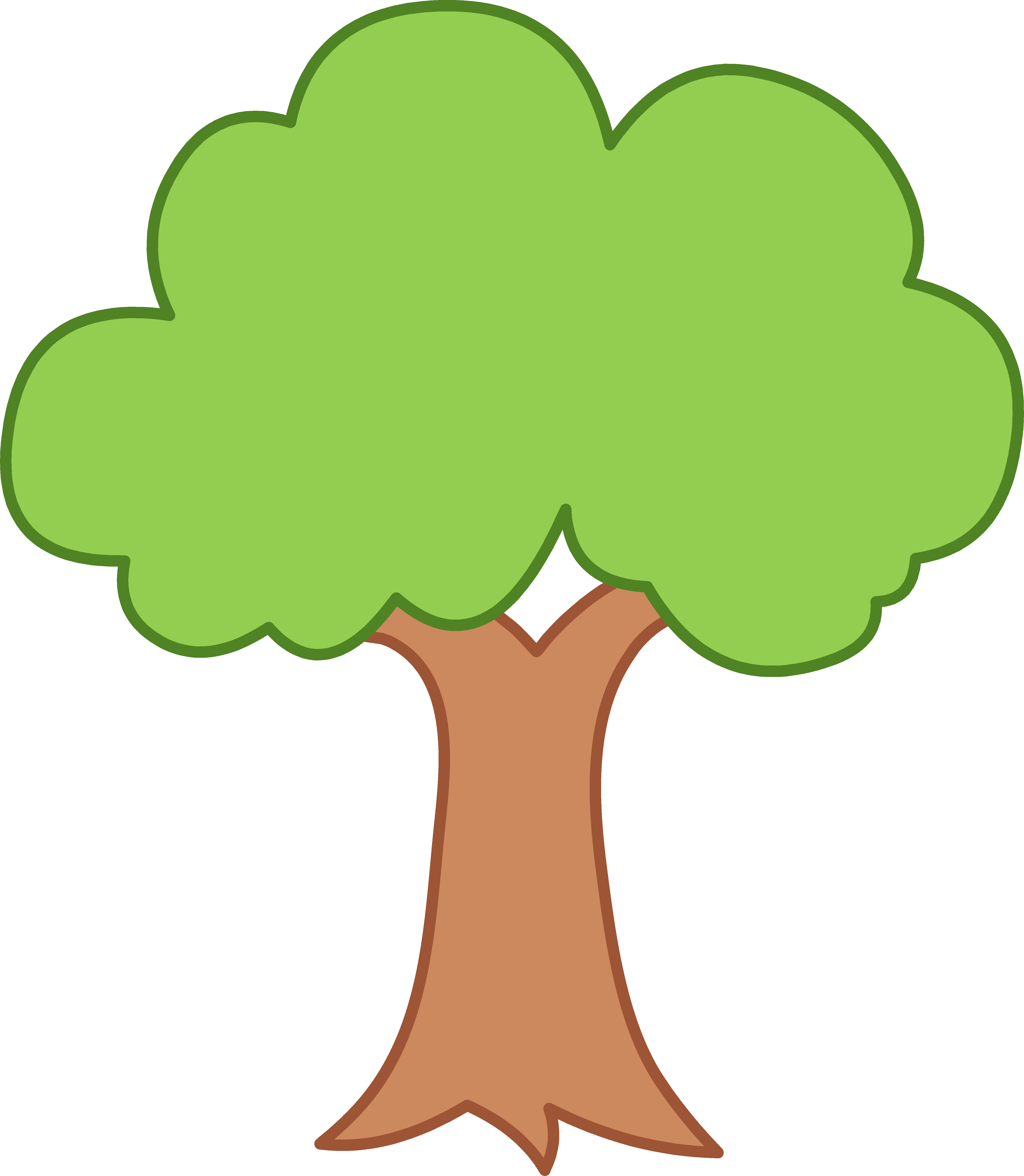 Spring Tree Clipart - Clipart Of Tree (5548x6372), Png Download