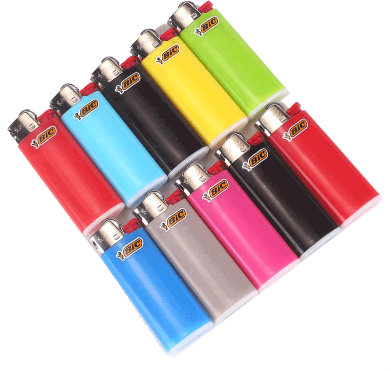 10 French Brands Bic Bick Lighter Disposable Gas Lighter - Battery (800x800), Png Download